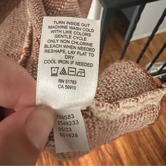 Maurices Plaid Collared Vest NWT Rust Cream pockets open front - Picture 6 of 6